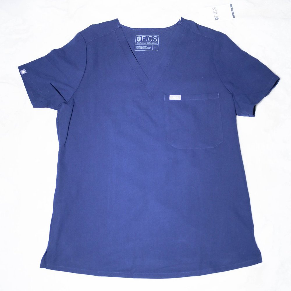FIGS Women Navy Catarina One-Pocket Scrub top (M) $25